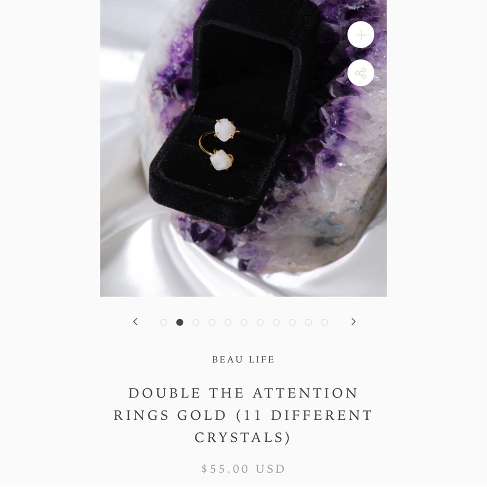 Beau Life Crystal Rings - Picture 6 of 6